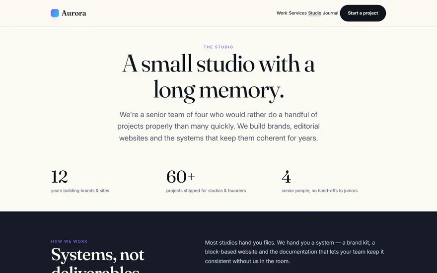 AURORA — WordPress Block Theme screenshot 5