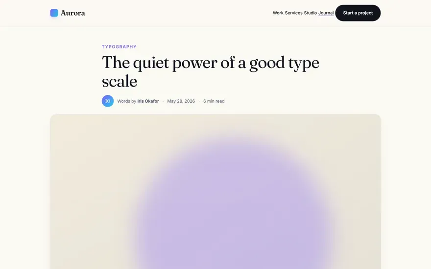 AURORA — WordPress Block Theme screenshot 4