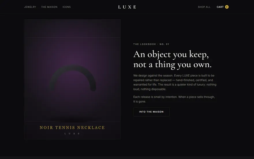 LUXE — Shopify Hydrogen Storefront screenshot 5