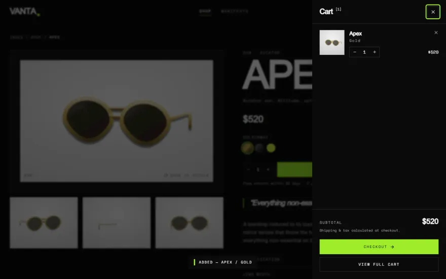 VANTA — Avant-Garde Eyewear screenshot 5