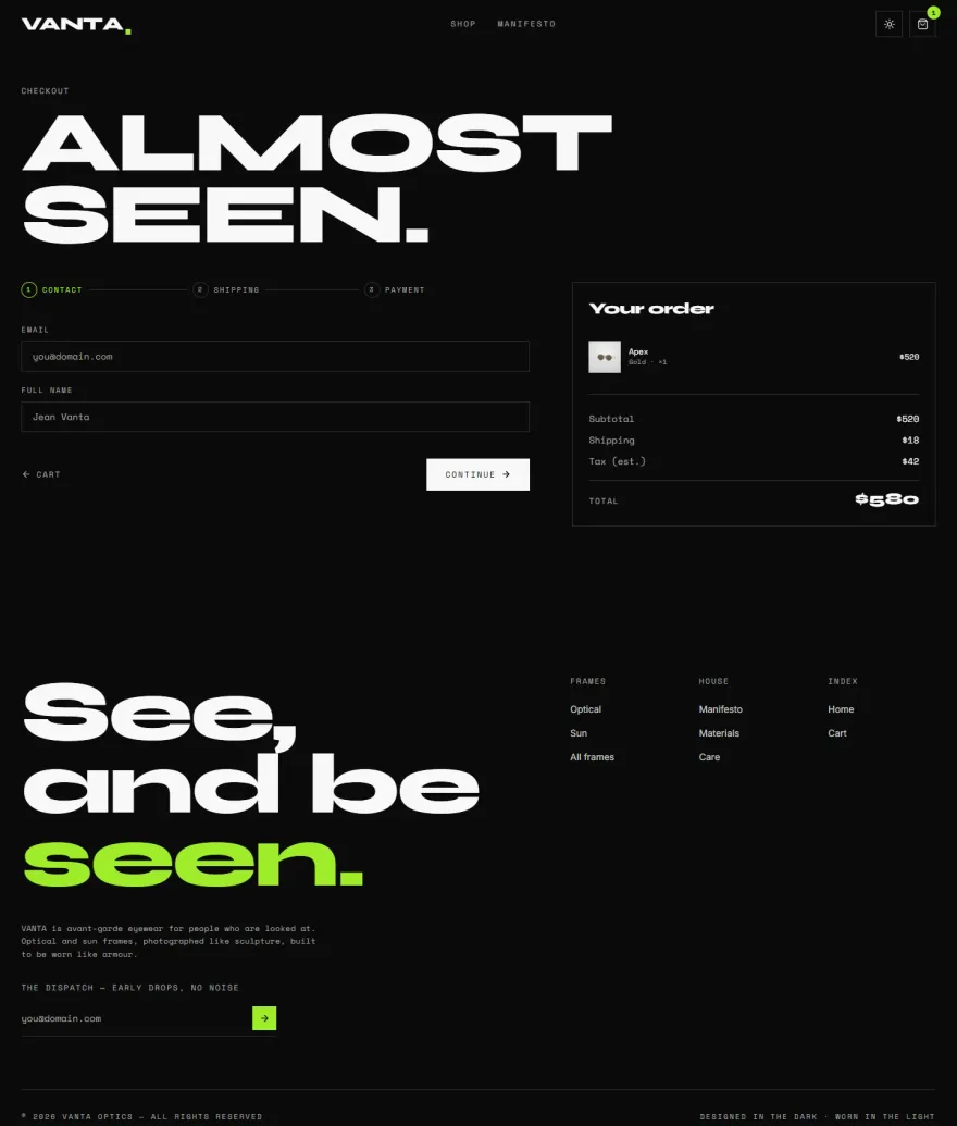 VANTA — Avant-Garde Eyewear screenshot 6