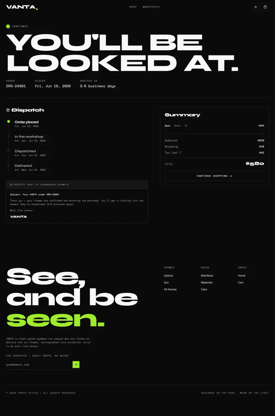 VANTA — Avant-Garde Eyewear screenshot 7
